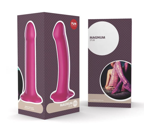 Fun Factory Magnum - Гладкий фаллоимитатор, 16.5х3.5 см (розовый) - sex-shop.ua